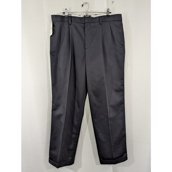 NWT@$85! DOCKERS! SLATE GRAY 100% COTTON  PLEAT FRONT/CUFF CHINO PANTS! SZ 38x32 - Picture 4 of 11